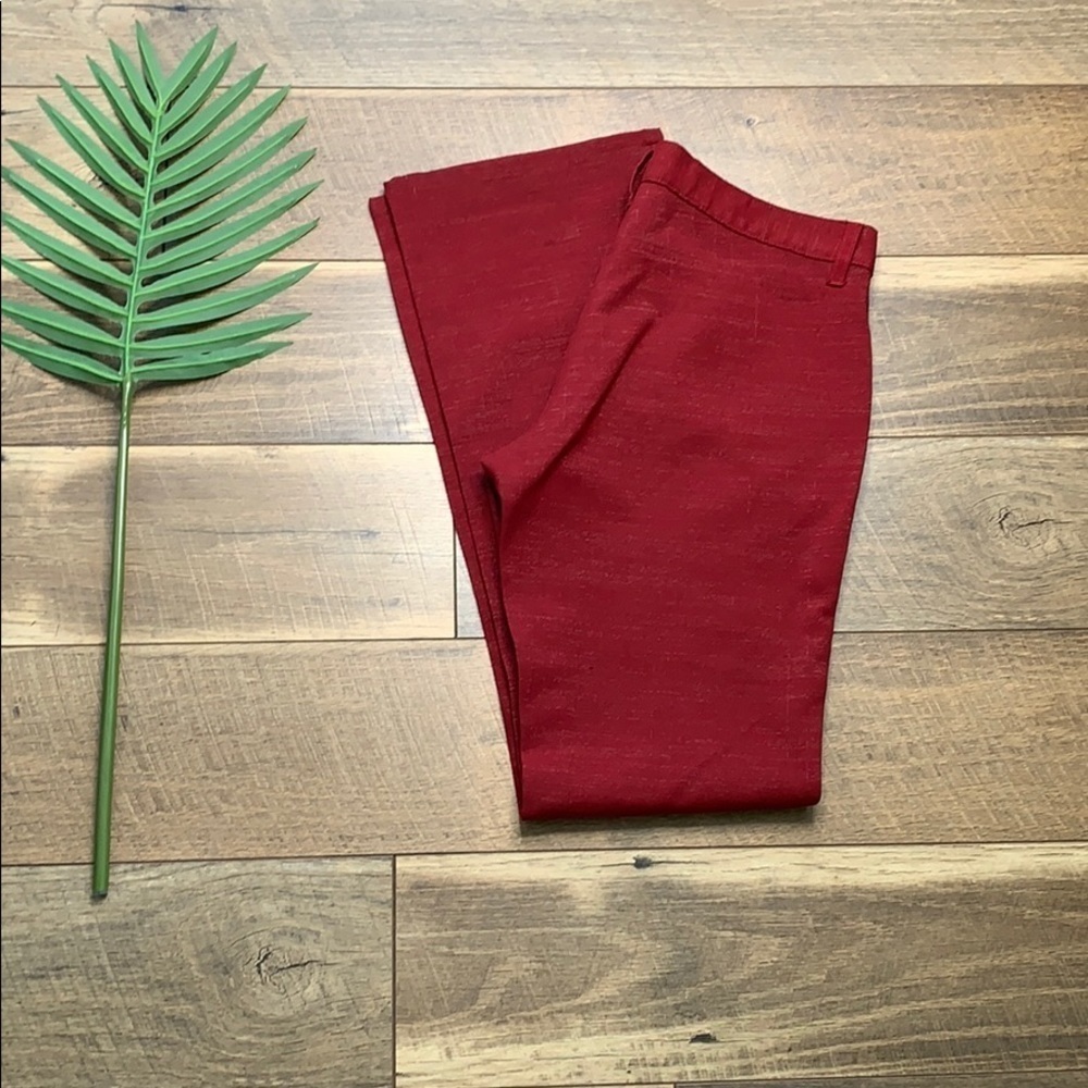 Z. Cavaricci Y2K 90s Red Sparkle Low Rise Pants sz 9